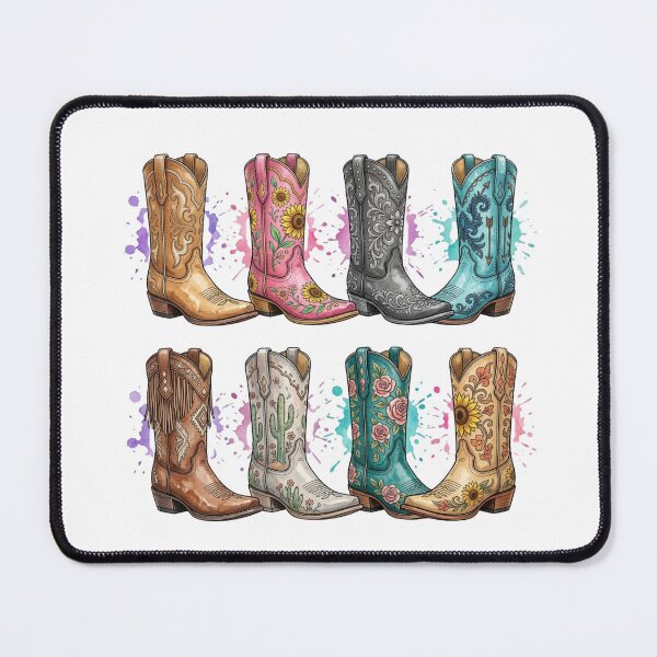 Item preview, Western Cowboy Boots Aesthetic - Floral Boho Cowgirl Watercolor designed and sold by raedattia.