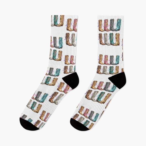 Item preview, Western Cowboy Boots Aesthetic - Floral Boho Cowgirl Watercolor designed and sold by raedattia.
