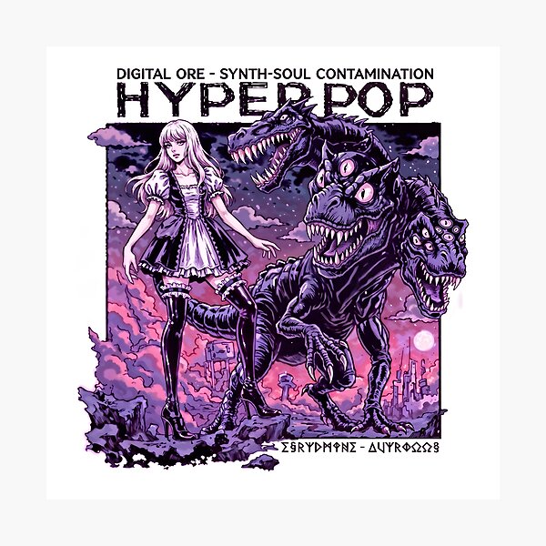 Item preview, Hyperpop Aesthetic Goth Girl and Monster designed and sold by D6rkT3chDemon.