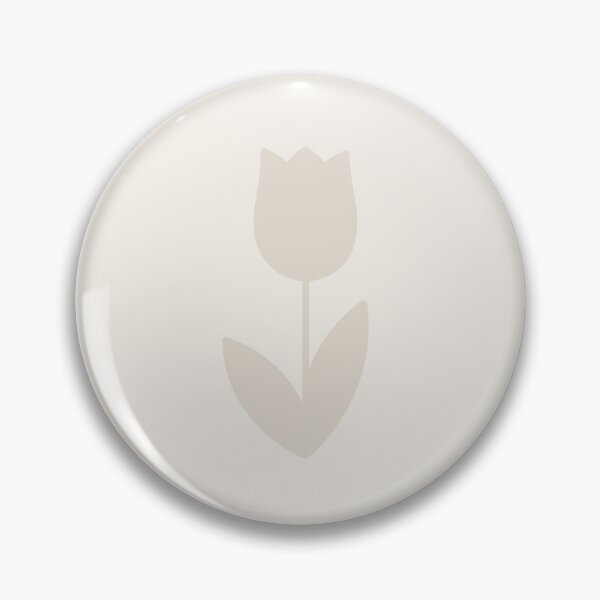 Item preview, Minimal White Tulip shape - Neutral Monochrome Botanical designed and sold by GemsAnatomy.