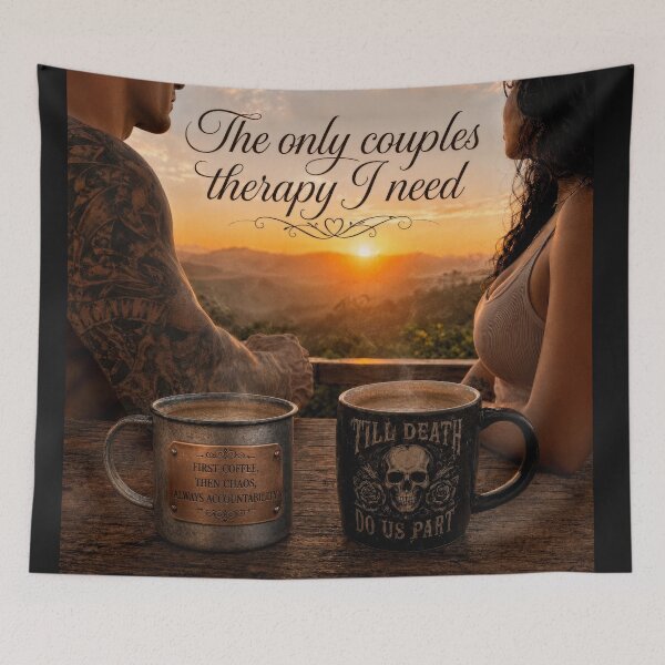 Item preview, Coffee Is Our Couples Therapy designed and sold by  CrimsonBloomSyndicate .