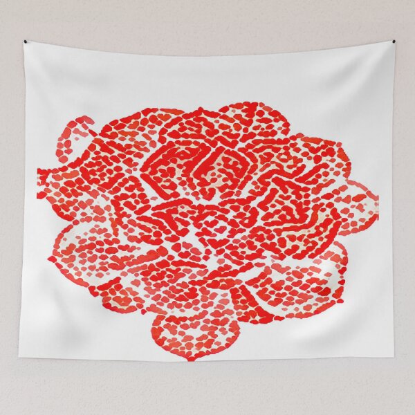 Item preview, Isolated Red Rose Mosaic Halftone Pattern Graphic Cutout designed and sold by BalkanBloom.