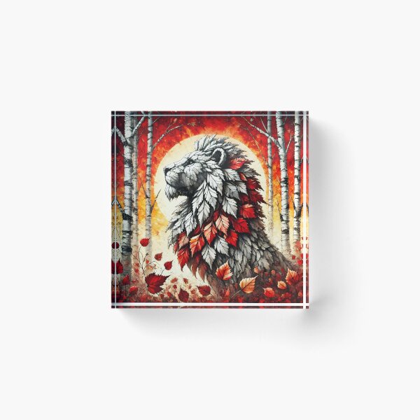 Item preview, Fall Lion, Ai Generated Art designed and sold by ACC .