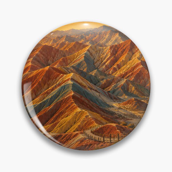 Item preview, Rainbow Mountains China Vintage Travel Poster | Zhangye Danxia Retro Wall Art designed and sold by bauschberts.
