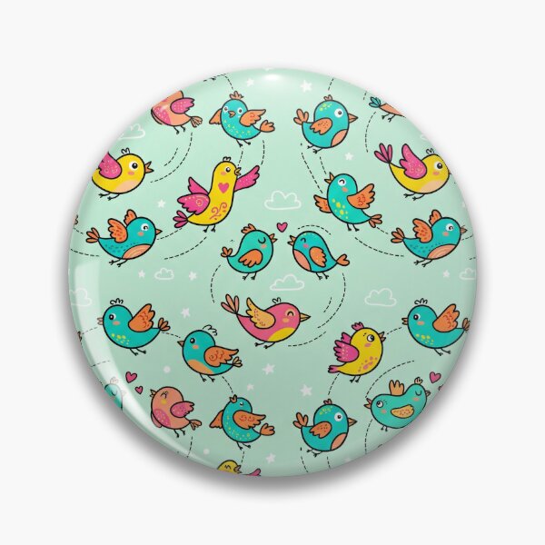 Item preview, Playful Cartoon Bird Garden - Whimsical 2D Floral Pattern designed and sold by krazzyremo.
