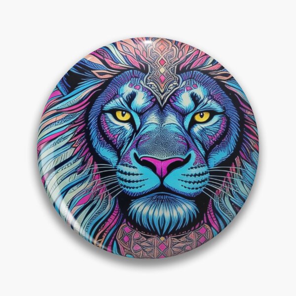Item preview, Mystical And Majestic Sacred Neon Lion designed and sold by GaffaDesigns.
