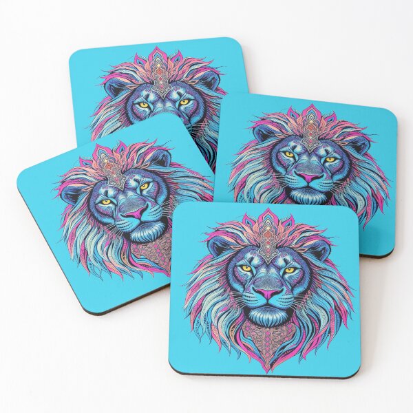 Item preview, Mystical And Majestic Sacred Neon Lion designed and sold by GaffaDesigns.