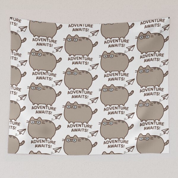 Item preview, Adventure Awaits Cute Cat with Glasses and Paper Airplane Sticker designed and sold by daenarys123.