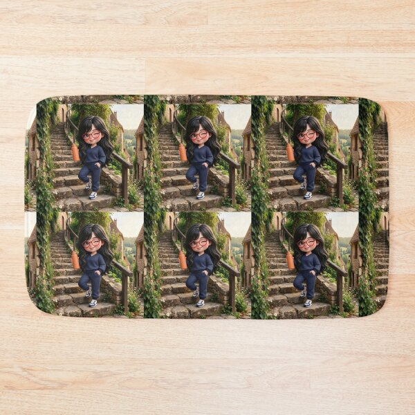 Item preview, Girl doing her exercise routine up the hill designed and sold by Azurart2.