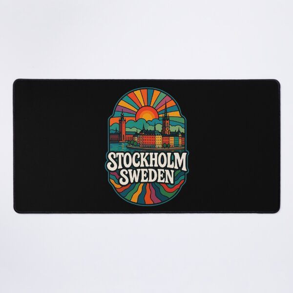 Item preview, Stockholm Sweden Trippy Art Travel designed and sold by TomFrontierArt.