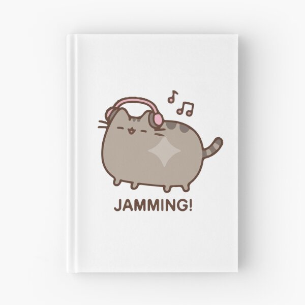 Item preview, Cute Jamming Cat with Headphones Music Lover Kawaii Sticker designed and sold by daenarys123.