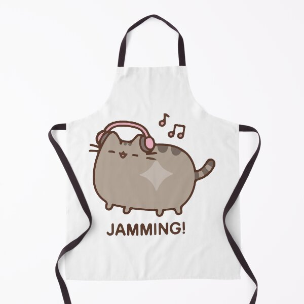 Item preview, Cute Jamming Cat with Headphones Music Lover Kawaii Sticker designed and sold by daenarys123.