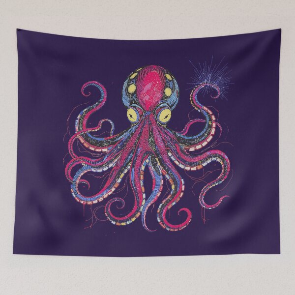 Item preview, Majestic And Colorful Octopus designed and sold by GaffaDesigns.