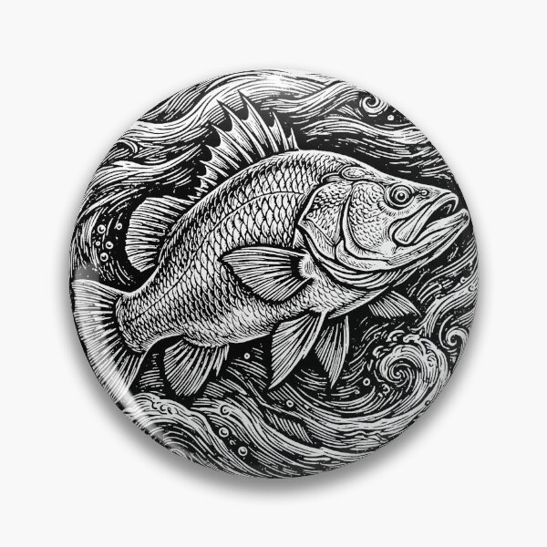 Item preview, Vintage Woodcut Nile Perch Illustration designed and sold by DuckOddity.