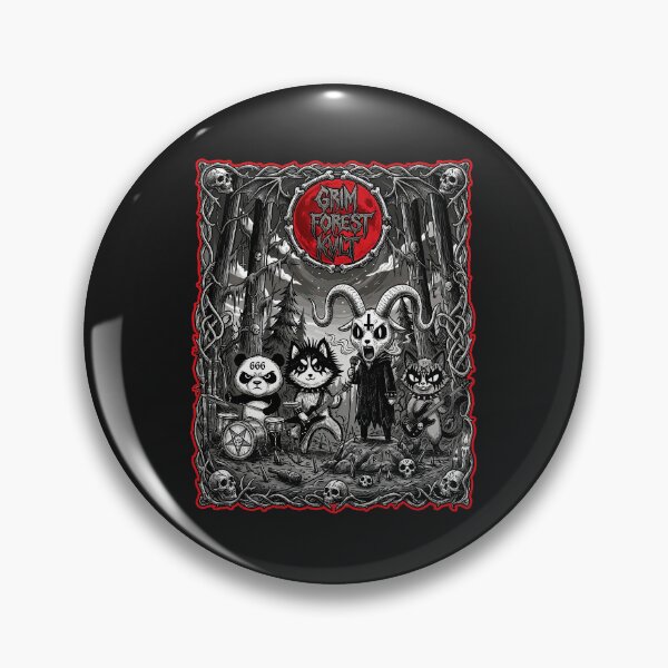 Item preview, Grim Forest Kvlt - Cute Black Metal Band in the Woods designed and sold by MetalSatyrShop.