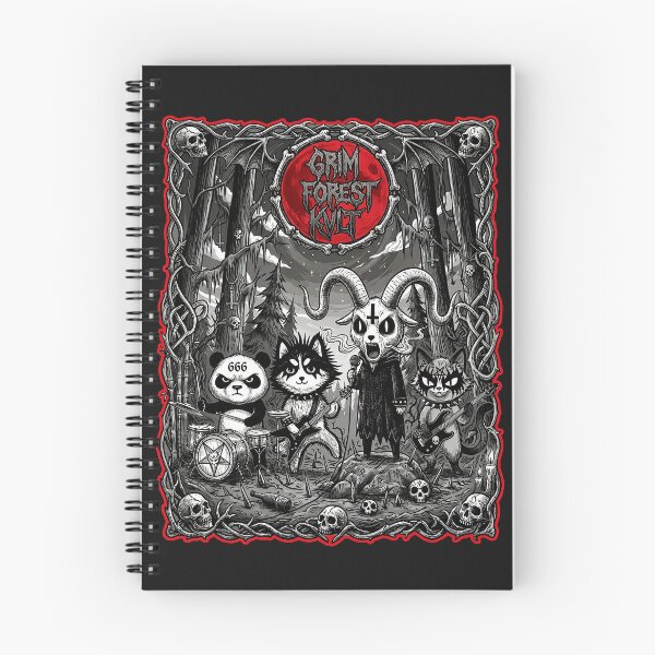 Item preview, Grim Forest Kvlt - Cute Black Metal Band in the Woods designed and sold by MetalSatyrShop.