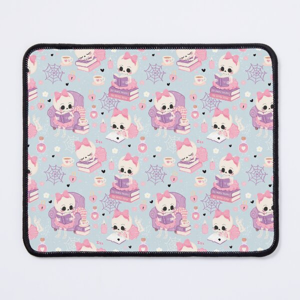 Item preview, Cute Skeleton Girl Seamless Pattern PNG | Spooky Cute Pink Gothic Pattern | Bookish Halloween designed and sold by Sunnyneststudio.