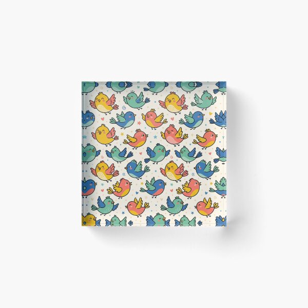 Item preview, Colorful Sky Bird - Minimalist Cartoonish Pattern designed and sold by krazzyremo.