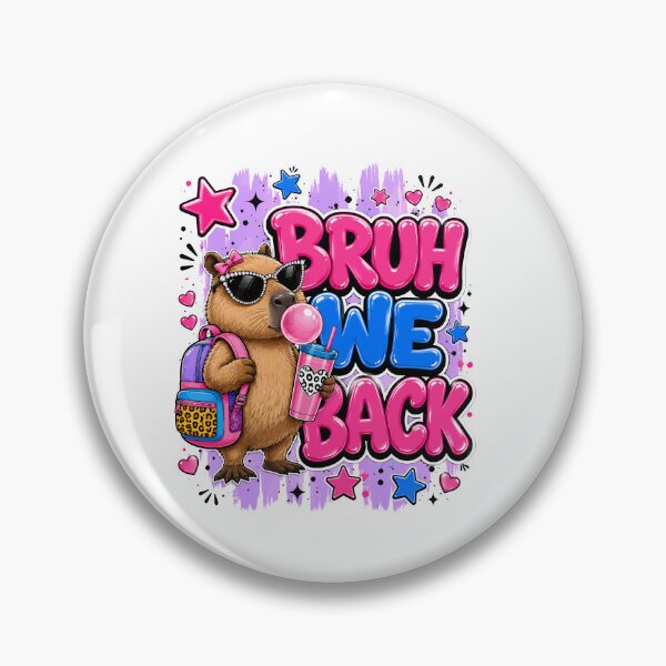 Item preview, Bruh We Back Funny Capybara Back To School Girls Kids designed and sold by BornBorn.
