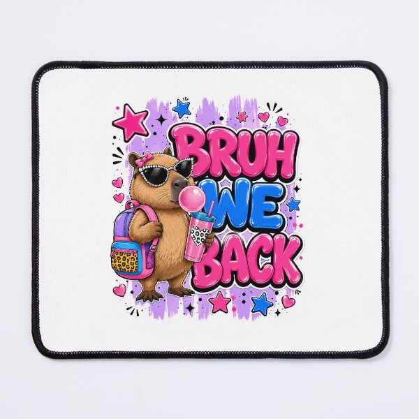 Item preview, Bruh We Back Funny Capybara Back To School Girls Kids designed and sold by BornBorn.