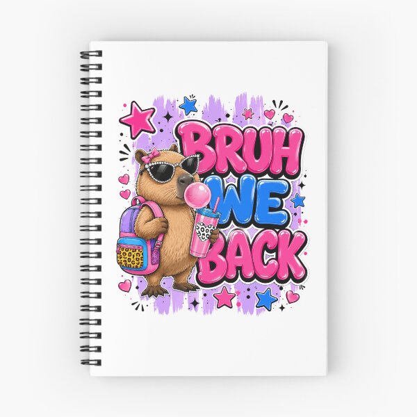 Item preview, Bruh We Back Funny Capybara Back To School Girls Kids designed and sold by BornBorn.