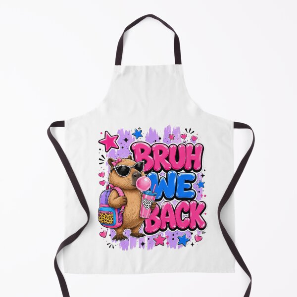 Item preview, Bruh We Back Funny Capybara Back To School Girls Kids designed and sold by BornBorn.