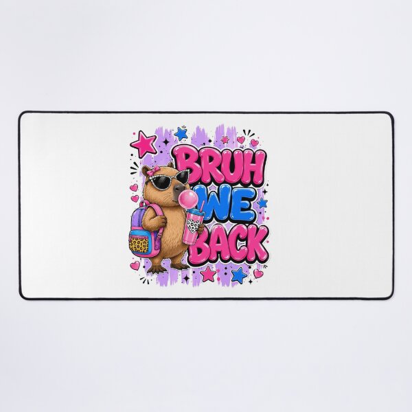 Item preview, Bruh We Back Funny Capybara Back To School Girls Kids designed and sold by BornBorn.