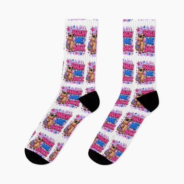 Item preview, Bruh We Back Funny Capybara Back To School Girls Kids designed and sold by BornBorn.