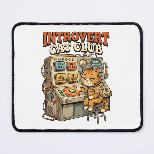 Item preview, Introvert Cat Club Quiet Mode Activated designed and sold by urbinet.
