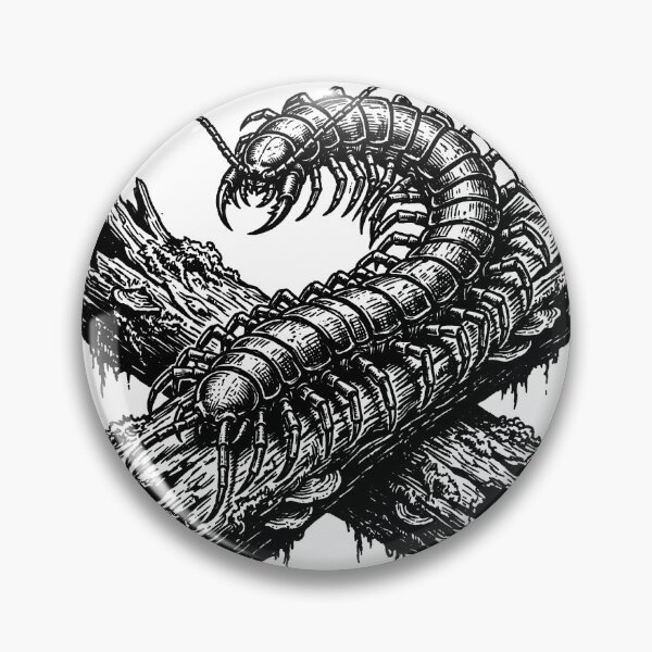 Item preview, Vintage Woodcut Giant Centipede Illustration designed and sold by DuckOddity.