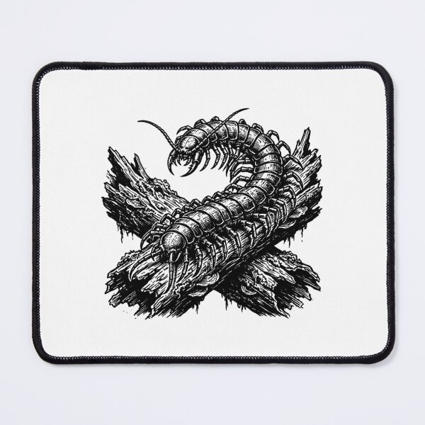 Item preview, Vintage Woodcut Giant Centipede Illustration designed and sold by DuckOddity.