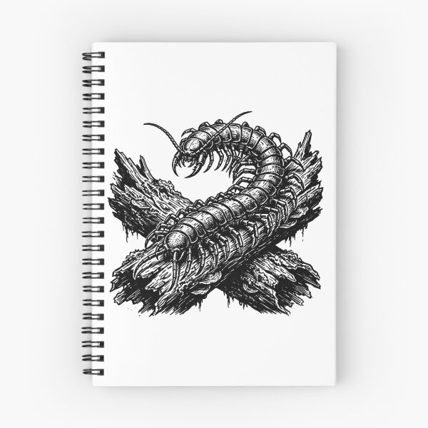Item preview, Vintage Woodcut Giant Centipede Illustration designed and sold by DuckOddity.