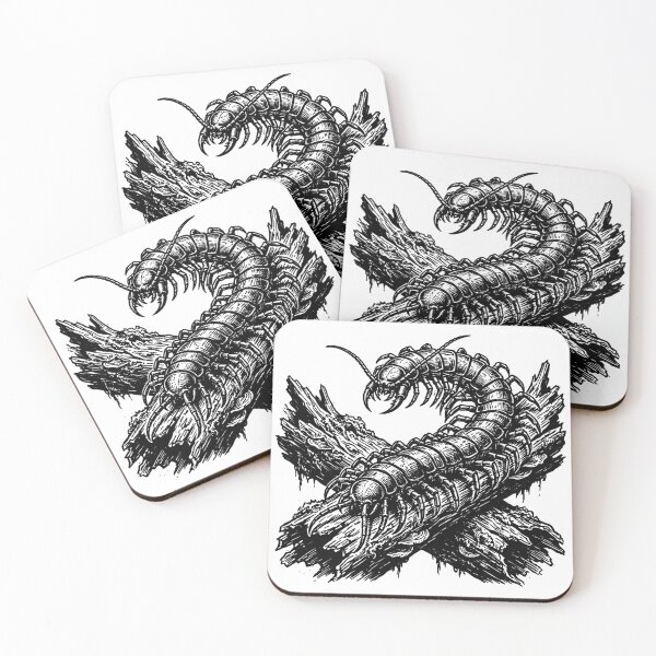 Item preview, Vintage Woodcut Giant Centipede Illustration designed and sold by DuckOddity.