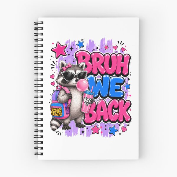 Item preview, Bruh We Back Funny Racoon Back To School Girls Kids designed and sold by BornBorn.