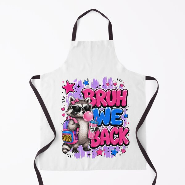 Item preview, Bruh We Back Funny Racoon Back To School Girls Kids designed and sold by BornBorn.