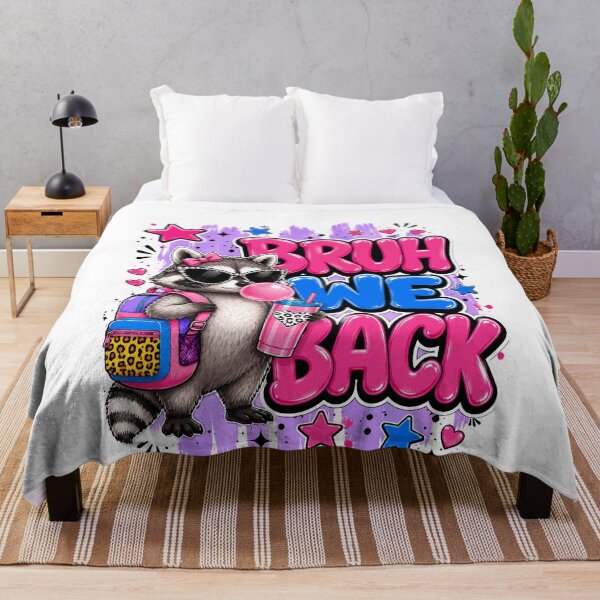 Item preview, Bruh We Back Funny Racoon Back To School Girls Kids designed and sold by BornBorn.