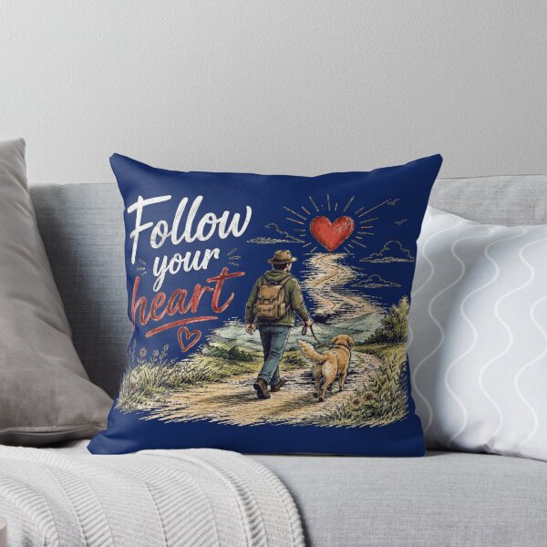 Item preview, Follow Your Heart Hiking with My Dog Illustration designed and sold by Evelashop.