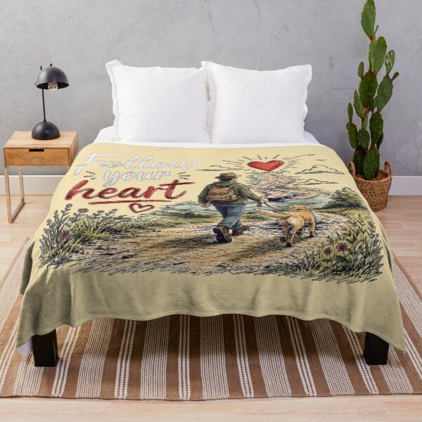 Item preview, Follow Your Heart Hiking with My Dog Illustration designed and sold by Evelashop.