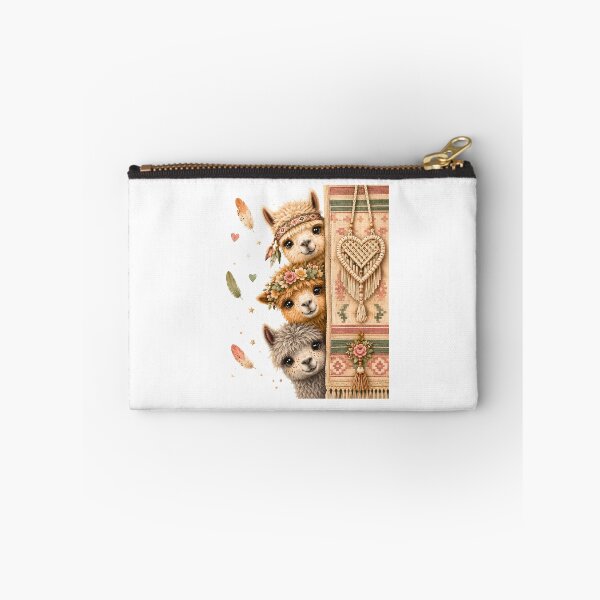Item preview, Whimsical Llama Family Cute Alpaca Boho Aesthetic Art designed and sold by BumbleBloom7.