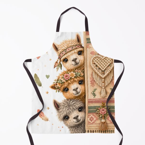 Item preview, Whimsical Llama Family Cute Alpaca Boho Aesthetic Art designed and sold by BumbleBloom7.