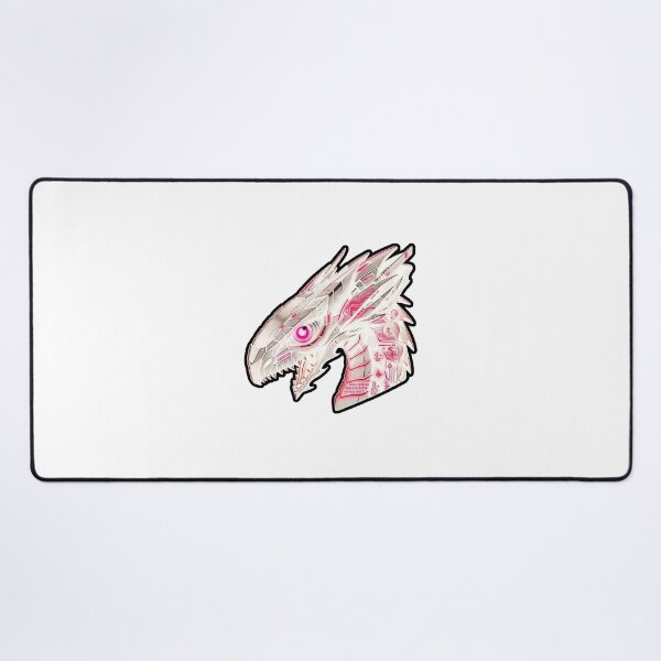 Item preview, White Mecha Cyber Dragon Hot Pink Binary Code Sticker designed and sold by bug4j_DragonLab.