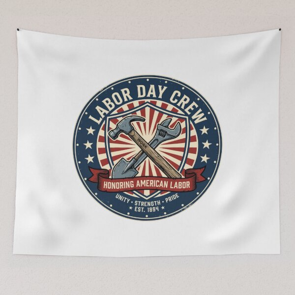 Item preview, Labor Day Crew Honoring American Workers Vintage designed and sold by SiarheiYur.