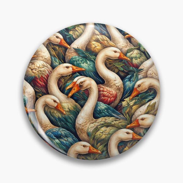 Item preview, Vibrant Gathering of Geese designed and sold by cuprum.