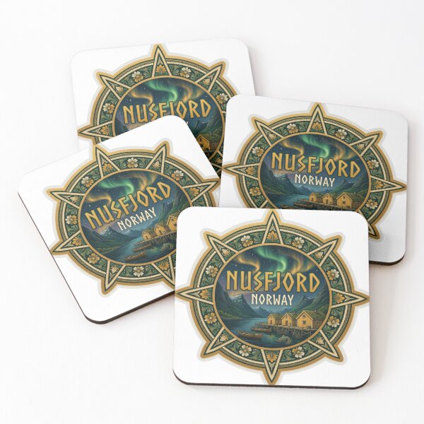 Item preview, Nusfjord Norway Fishing Village Sticker designed and sold by Imaginarium of Chaos falcon88 .