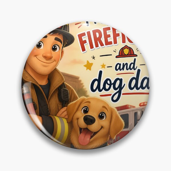 Item preview, Professional Firefighter and Dog Dad — Funny Firefighter Dog Dad Gift Shirt designed and sold by DoggyDayLove.