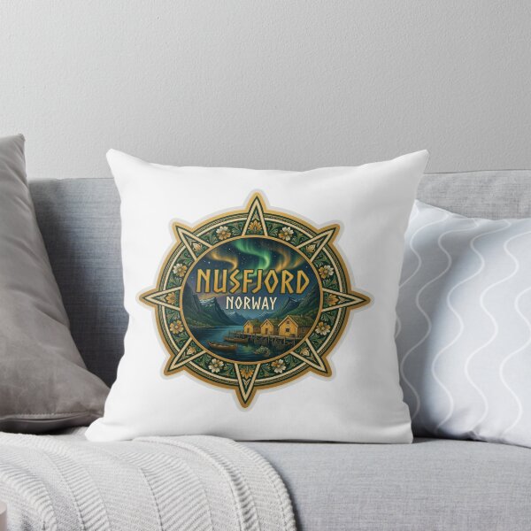 Item preview, Nusfjord Norway Fishing Village Sticker designed and sold by Imaginarium of Chaos falcon88 .