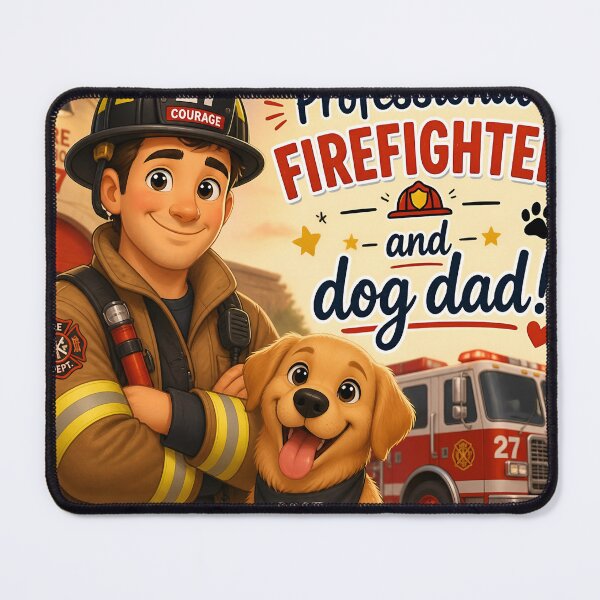 Item preview, Professional Firefighter and Dog Dad — Funny Firefighter Dog Dad Gift Shirt designed and sold by DoggyDayLove.