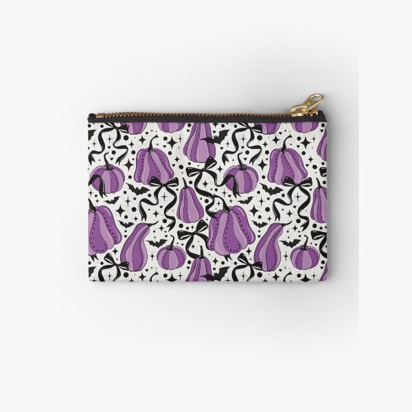 Item preview, Purple Gothic Pumpkin Pattern | Coquette Halloween Bows & Bats | Spooky Cute Seamless Design designed and sold by Sunnyneststudio.