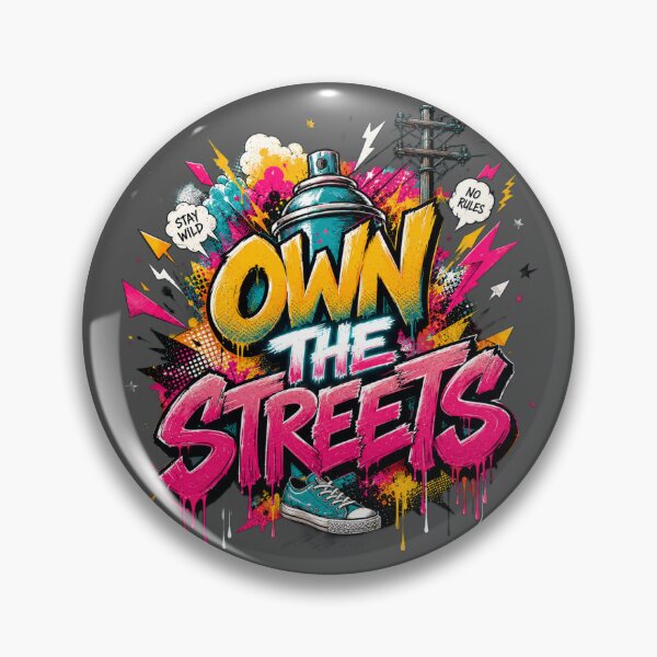 Item preview, Own the Streets – Urban Graffiti Streetwear T-Shirt | Spray Paint Typography Graphic designed and sold by ZafTeez.