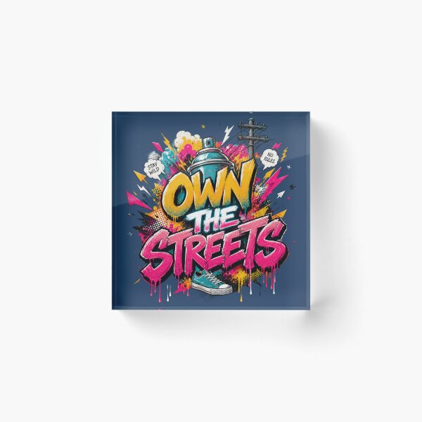 Item preview, Own the Streets – Urban Graffiti Streetwear T-Shirt | Spray Paint Typography Graphic designed and sold by ZafTeez.
